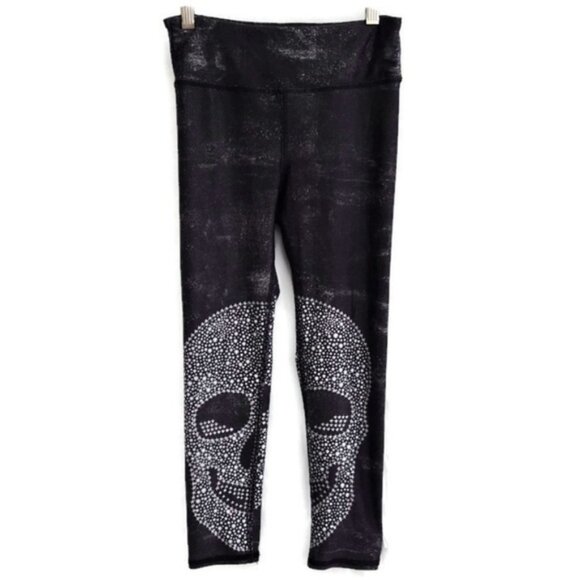 Evolution and Creation Capris Leggings Skull Graphic Thick Stretchy Yoga - Picture 1 of 4